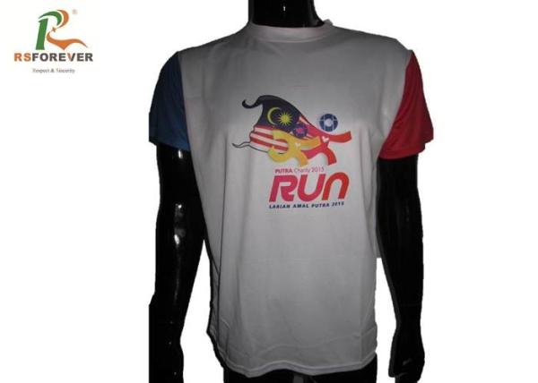Round / Polo Neck Custom Printed T Shirts Various Color Heat Transfer Printing