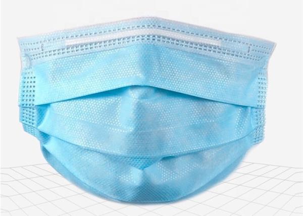 Civil Disposable 3 Layer Face Mask Skin Friendly Fiberglass Free Comfortable Wearing