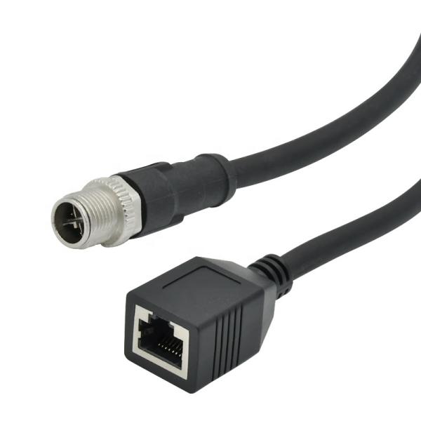 M12 Ethernet Cable 4pin 8pin D X Code for Industrial Camera Machine Vision