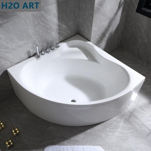 HA-16P Luxury Corner Acrylic Bathtub with Removable Skirt Disassembled Freestanding