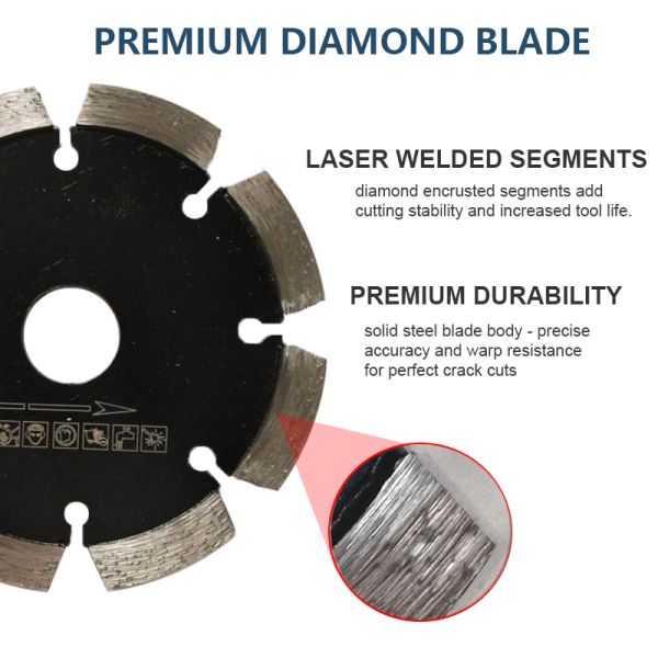 Fast Cutting Tuck Point  Diamond Blades For Hard Granite 150 Mm Medium Grit