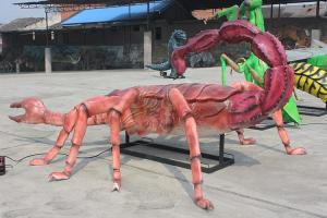 Life Size Crab Electronic Insects Scorpion , Zoo Park Decorative Statues