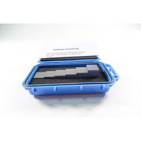 6 Step Test Calibration Block 1-3-5-7-10-15mm 1018 Carbon Steel
