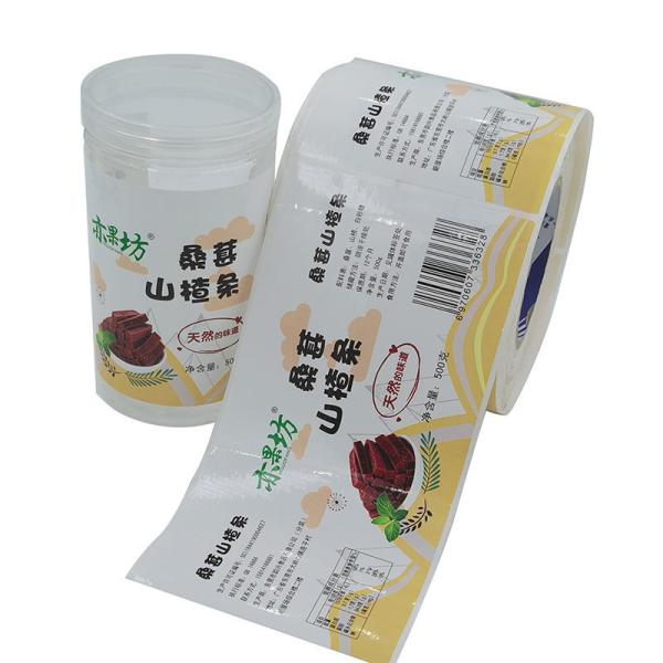 Customized Offset Printing Vinyl Stickers Roll For Food Container