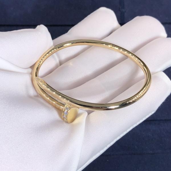 New Fashion Jewelry Bracelet  Pure 18k Gold Cartie Juste Un Clou Bracelet With Natural Real Diamonds