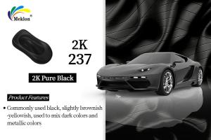 Oil Based Acrylic Car Paint Top Coat 2K Pure Black Mildewproof