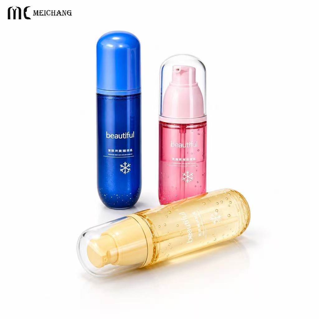 100ml 120ml 150ml Thick Wall Round Bottom PET Cosmetic Packaging Bottle, Lotion Pump & Fine Mist Spray Pump Options(MC-445)