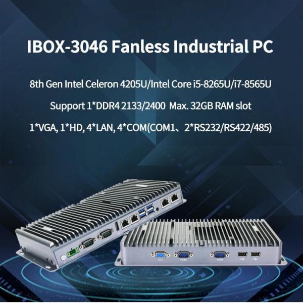 IBOX-3046 Промышленный мини-PC без вентилятора 10110U Процессор DC 9V-36V Широковольтный вход