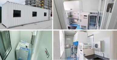 Ferramentas do hospital do ISO e equipamentos, 4 áreas do laboratório móvel do PCR