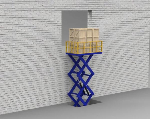 1T - 4T Fixed Electric Hydraulic Scissor Cargo Lift Table 1m - 4m Scissor Lift