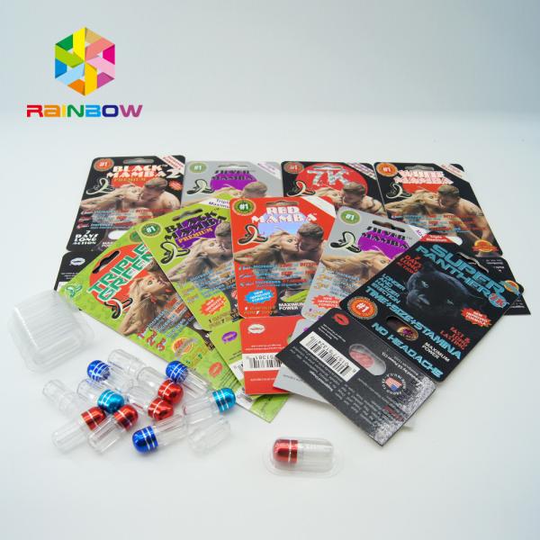 small female sex tablets bottles with metal cap sex pill packaging capsule bottle with printed cap sex capsule packaging