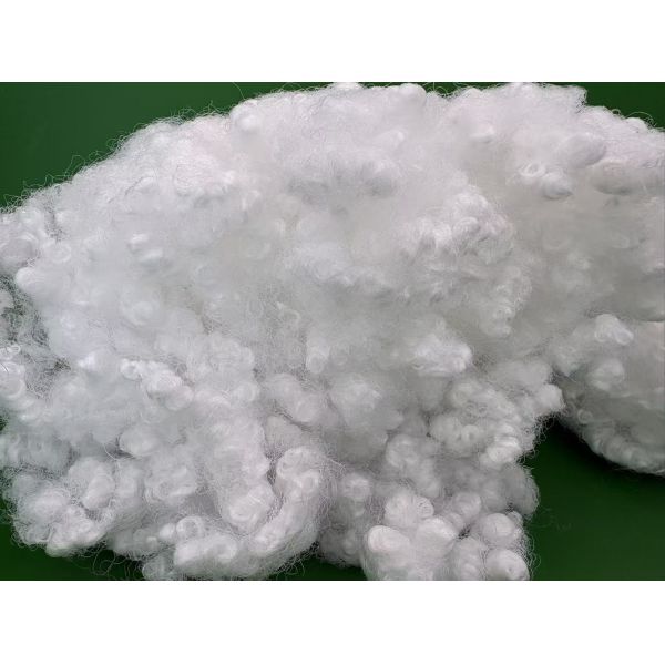 15D 64mm Virgin White Siliconized Polyester Staple Fiber for Home Textile Upholstery & Furniture Filling Denier Customization