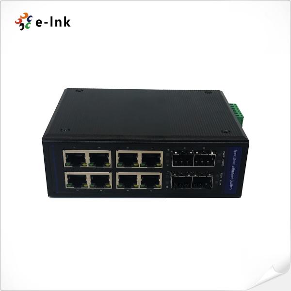 Metal Case Industrial Ethernet POE Switch 8x10/100/1000M Ethernet RJ45 Ports