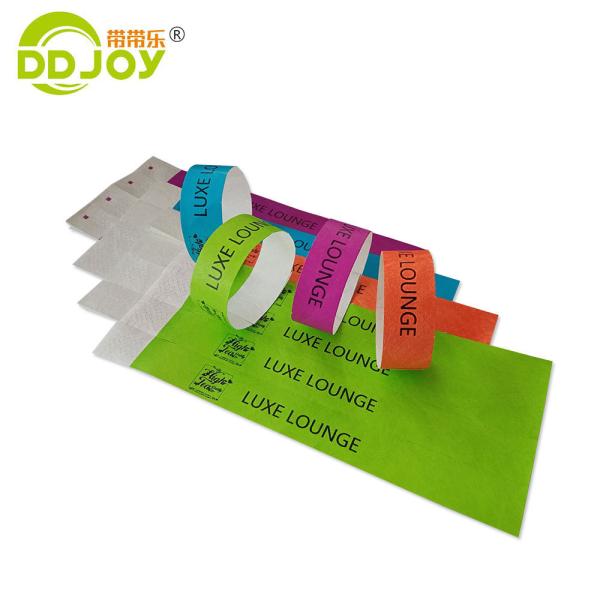 Popular Tyvek Wristband Custom Logo Disapossable Paper Bracelet Party