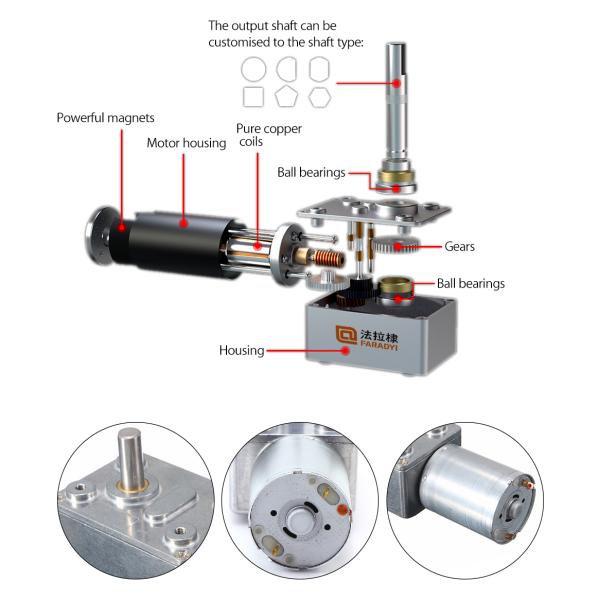 мотор эпицентра деятельности электрической кресло-коляскы мотора 1500rpm шестерни червя DC 12V 24V