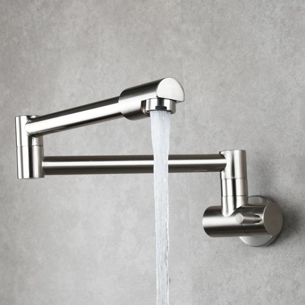 Kitchen Sink Faucet Blackened Chrome-plated Folding Taps and Faucet Shower for Bathroom