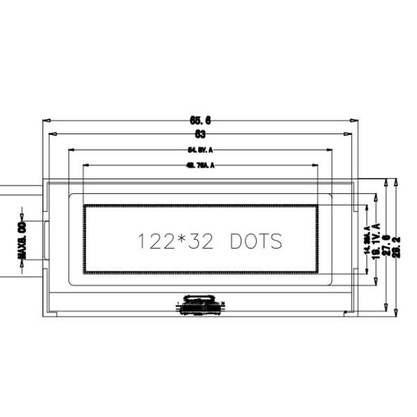 Код электроники читая модуль дисплея запасных частей Monochrome SPI LCD