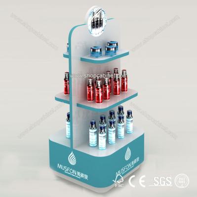 Acrylic cosmetic counter display showcase for well-known brand
