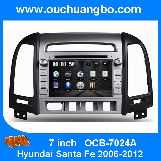 Ouchuangbo Auto Multimedia DVD Radio Player for Hyundai Santa Fe 2006-2012 GPS Navi iPod MP3 OCB-7024A