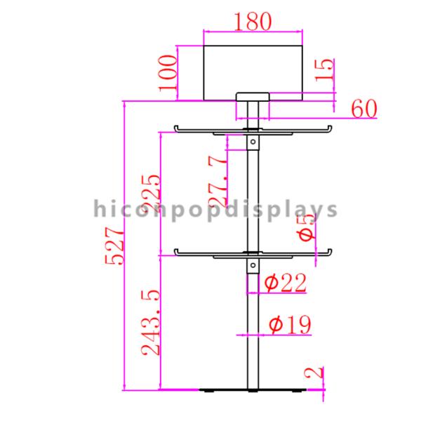 Floor Standing POP Merchandise Displays , Metal Promotional Display Stands