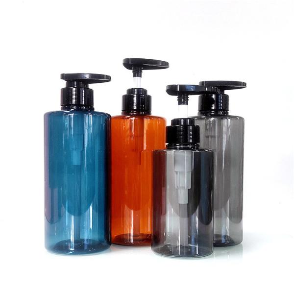 Shampoo 300ml 500ml Cosmetic Lotion Pump Bottle Green Amber Boston Round