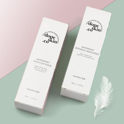 Custom 350gsm C1S Paper Skincare Box Packaging Glossy Lamination Printed Folded Box