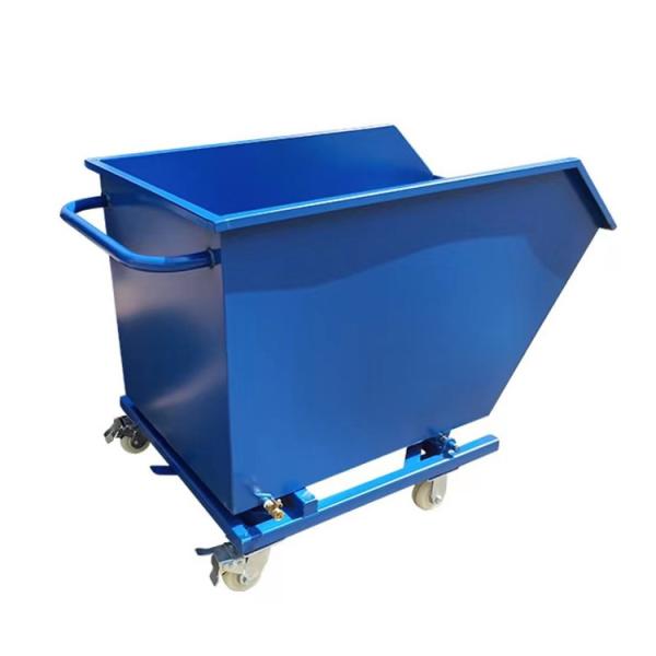 Hydraulic / Pneumatic Forklift Tipper Bins Safe Load Discharge In Seconds