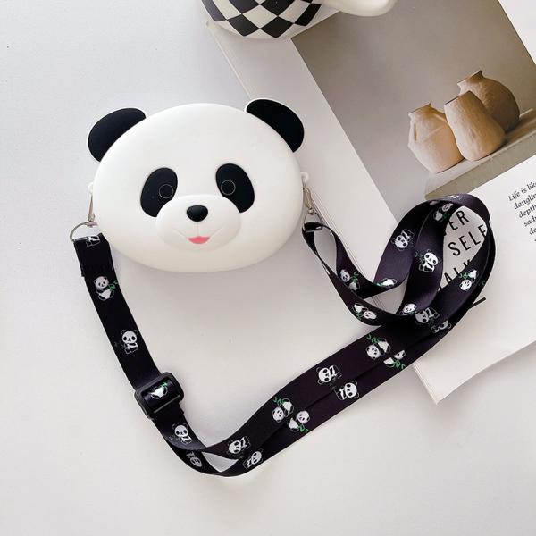 Panda прочный силиконовый карандаш для детей кроссбоди сумочка плечевая сумочка монета кошелек сумка портфель макияж сумка для хранения