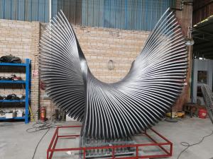 Decorative Folding Outdoor Modern Sculptures 304 Gray Outdoor Iron Sculptures