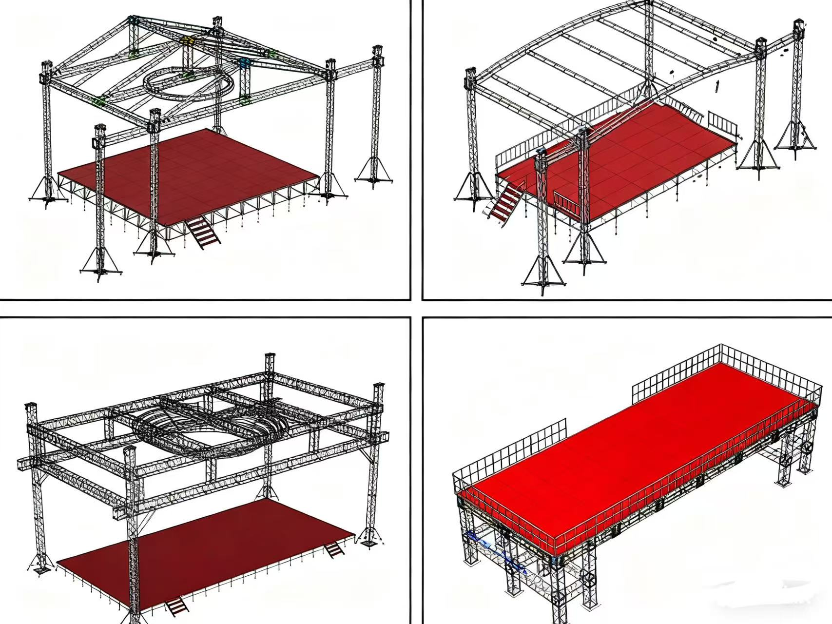 Lightweight and Sturdy 290mmx290mm Aluminum Spigot Truss with 5 Years Warranty Sold in Sets of 4