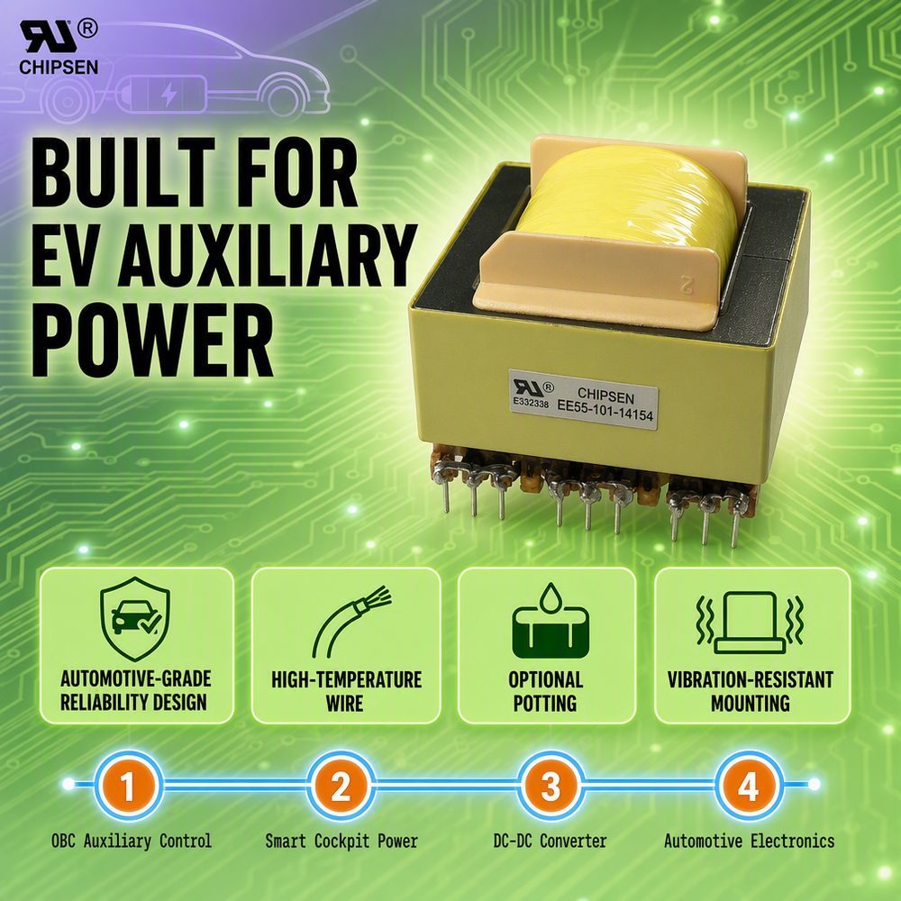 AI Server 600W PSFB Transformer EE55 390V to 12V High Current Output