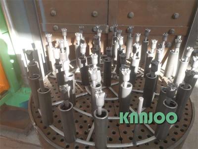 Tratamento térmico dobro da máquina de sopro do tiro da plataforma giratória da estação