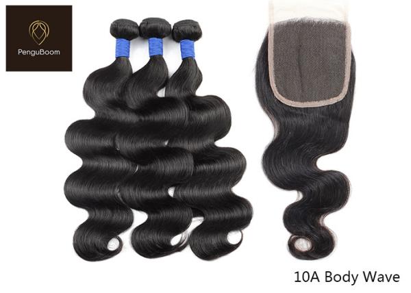 100gram 10a Hair Bundles With Closure 22 Inch Brazilian Body Wave Hair