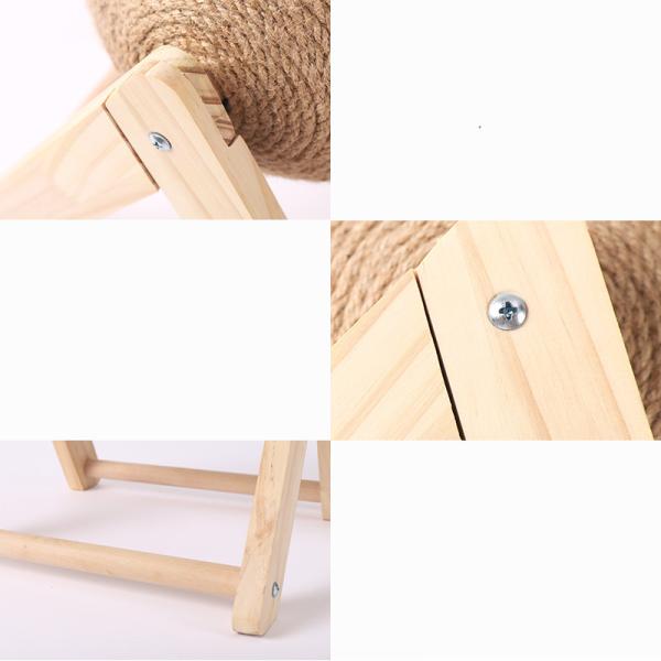 Wooden Cat Scratching Ball Toy Sisal Rope Ball Board Crushing Foot Toy for Cats and Pet Furniture Supplies