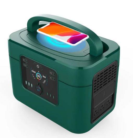 350W Portable Power Station Backup Lithium Battery With Led Lighting Solar Generator For Outdoors Camping Travel Emergen