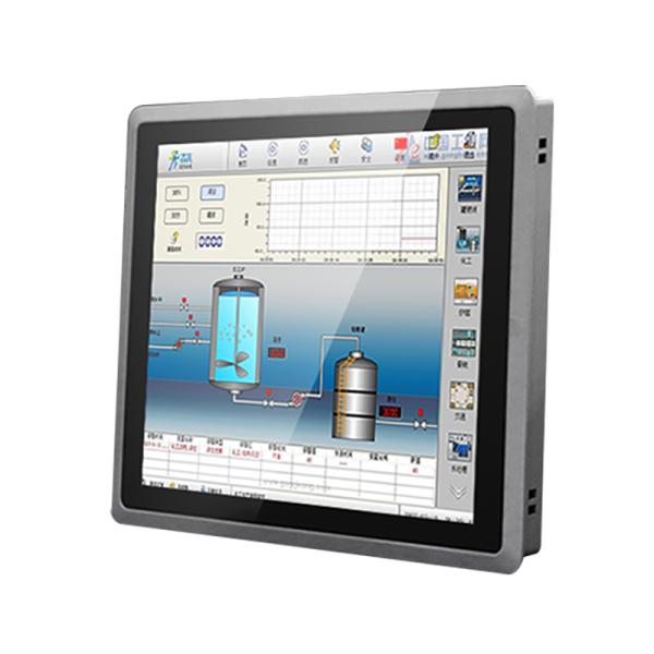 Monitor táctil LCD industrial empotrado, resistente al agua, con pantalla TFT de 27 pulgadas, carcasa de aluminio, VGA