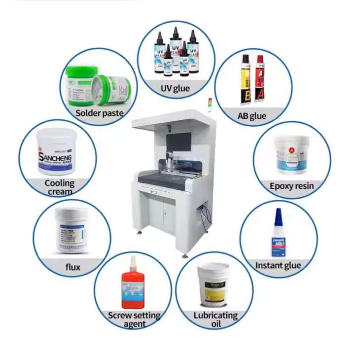 High-Speed Visual Dispensing System with AI-Controlled Software for Precise Adhesive Application