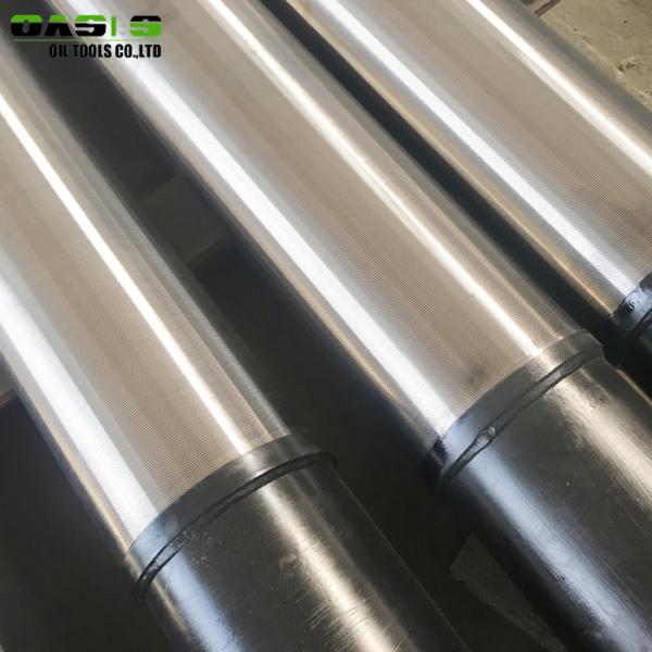Sand Control Well Casing Screen , Deep Water Well Drilling Steel Wedge Wire Filter