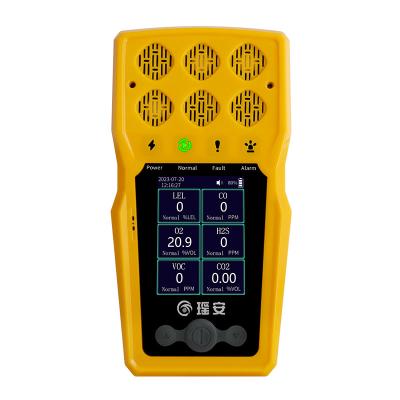6 em 1 Monitor de Gás Multiportátil, Analisador de Gás Combustível para Detecção de Fugas de Gás