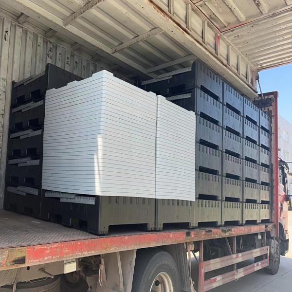 Big Plastic Crates Heavy Duty Bulk Storage Containers Large Collapsible Pallet Box Recyclable Bulk Cargo Storage Foldable Pallet Box Industrial Commercial Stackable Plastic Pallet Box