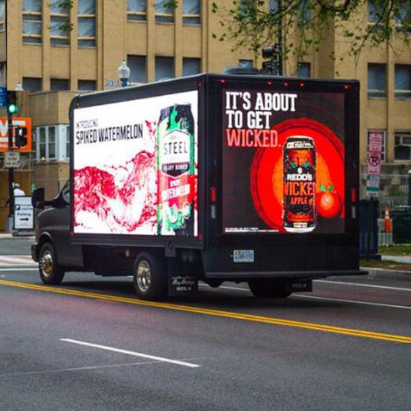 Customized Waterproof Outdoor LED Video Truck For Food Advertising