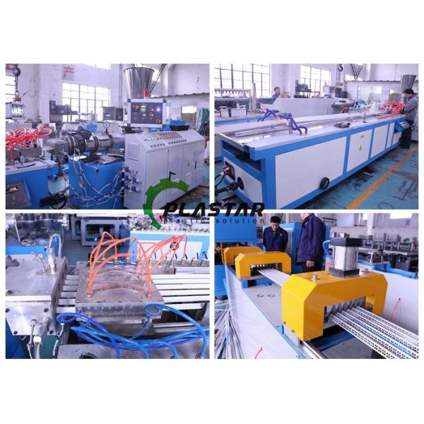 6 In 1 PVC Profile Extrusion Machine PVC Corner Bead Extrusion Line With Punching Holes