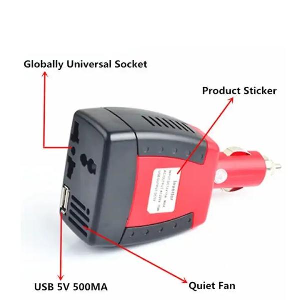 Smart Quick Usb Charger Car Power Inverter 12V 24V Inverter 300 W For Car 75W Pure Sine Wave Power Car Inverter