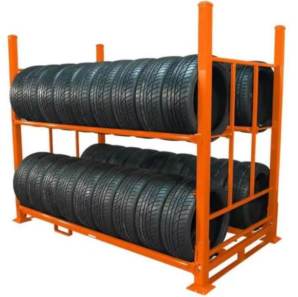 Q235 Raw Material Heavy Duty Customized Stacking Racks Portable And Foldable For Tire