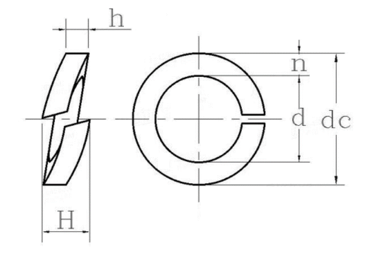 Тип пружинных шайб метрической весны GB7244 Dacromet 65Mn стальной тяжелый