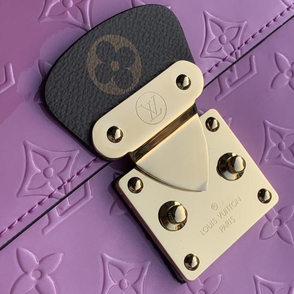 M90568 Spring Street Monogram Vernis patent leather and Monogram coated carvas and Epi leather handbag