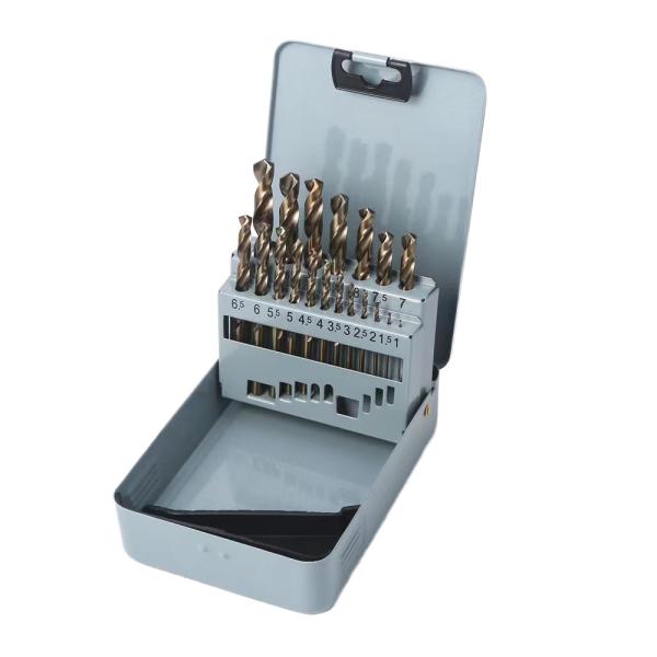 1mm - 10mm CNC Drill Bits 19Pcs M2 HSS Drill Bit Set DIN338 Metric 135 Degree