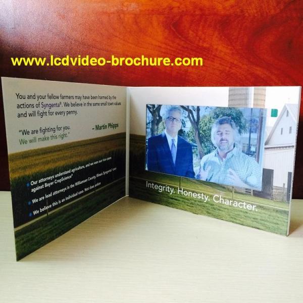 7 Inch Video Playing LCD Invitation Card With Push Button Or No Button