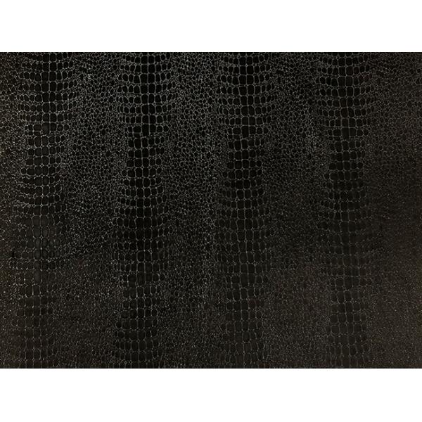 Материал 250ГСМ бархата темного Брауна картины аллигатора связал супер нежность тесьмой