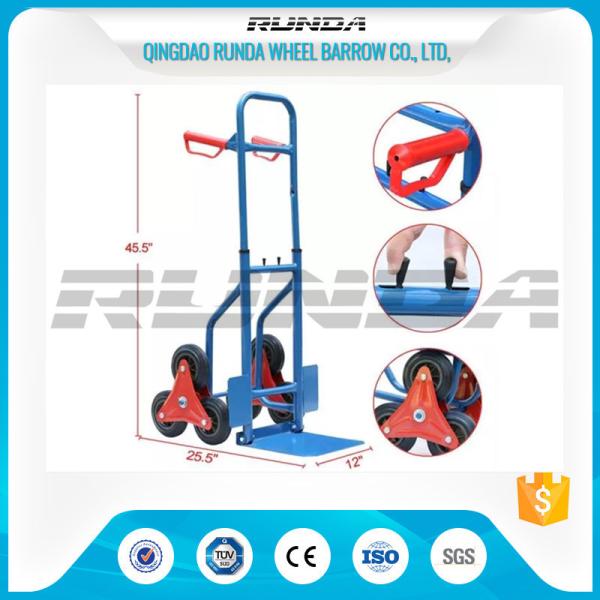 Telescopic Heavy Duty Hand Trolley Double Wheels Powder Coating Steel Tube 200kg